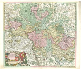 Map, Archiepiscopatus et electoratus Moguntini cum adjacentibus regionibus ut landgraviatuum Hasso