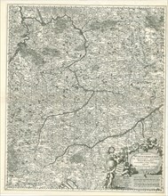 Map, Ducatus Wurtenbergensis cum adjacentibus quibusdam Sueviae regionibus, Nicolaes Jansz.