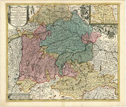 Map, Circulus Bavaricus in quo sunt ducatus, electoratus, & palatinat Bavariae, archiepisc.