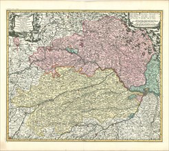 Map, Bavariae pars inferior cum insertis et adjacentibus regionibus non solum in ejusdem ditiones