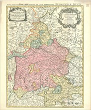 Map, Le cercle de Baviere divisé en tous les estats qui le composent, Hubert Jaillot (1632-1712),