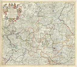 Map, Theodorus Danckerts (1663-1727), Copperplate print