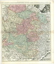 Map, Circuli Franconiae pars orientalis et potior novißimè delineata, Petrus Schenk (1693-1775),