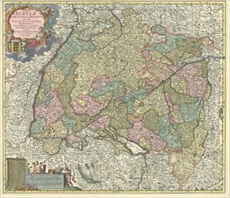 Map, S. R. I. Sueviæ circulus atque ducatus una cum insertis et adjacentibus regionibus
