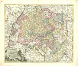 Map, Circulus Suevicus complectens omnes status subdivisos ex quibus constat, Gerhard Valk (-1726),