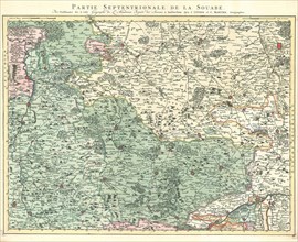 Map, Grand theatre de la guerre sur les frontieres de France & d'Allemagne ..., Guillaume Delisle