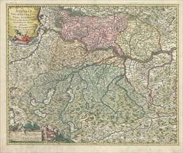 Map, Austriae archiducatus pars superior in omnes ejusdem quadrantes ditiones accuratissime ét