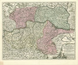Map, Austriae archiducatus pars inferior in omnes ejusdem quadrantes ditiones accuratissime et