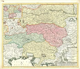 Map, Circuli Austriaci in quo sunt archiducatus Austriae ducatus Stiriae Carintiae Carniolae