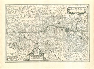 Map, Avstria Archidvcatvs, Lazius Wolfgang (1514-1565), Copperplate print