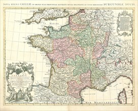 Map, La France, Guillaume Delisle (1675-1726), Copperplate print