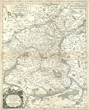Map, Le Diocese de Tournay ou sont exactement marquées les lignes levé et gravé par ordre expres du