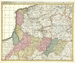 Map, Praefectura Piccardiae; eaque partita in comitatus Guinensem, Bononiensem, ac Ponticum,