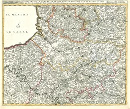 Map, Theatre de la Guerre, en Artois, Hainaut, Picardie, Isle de France, partie de Normandie, et