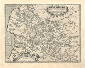 Map, Atrebatum regionis vera descriptio =, Jacques Surhon, Copperplate print