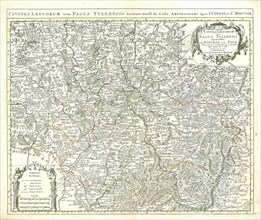 Map, Civitas Leucorum sive pagus Tullensis aujourdhui le diocese de Toul, Guillaume Delisle