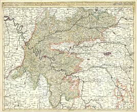 Map, Gubernatio insulae Franciae, divisa in electiones Lutetiae, Augustae Suessionum, Novioduni,