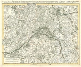 Map, Carte de la Beauce du Gatinois de la Sologne et pays voisins compris dans la generalite