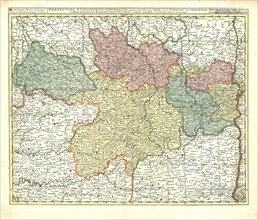 Map, Praefectura Lugdunensis generalis, in qua specialis ejus Ager; ut et Forensis, Alverniensis,