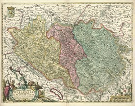 Map, Comitatus sive Liberae Burgundiae nova tabula vulgo dicta La Franche comté, Frederick de Wit