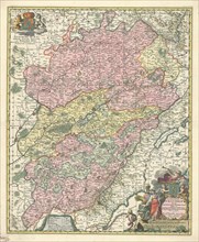 Map, Comitatus Burgundiae tam in praecipuas ejus praefecturas quam in minores earundem balliviatus