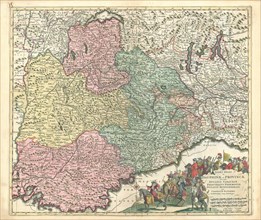 Map, Sedes belli in Dauphinæ et Provinciæ. nec non ducatus Sabaudiæ. principatus Pedemontii.
