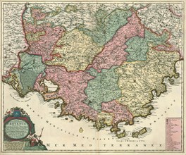 Map, Comté et gouvernement general de Provence divisé en ses senechaussees et viguerie avec les