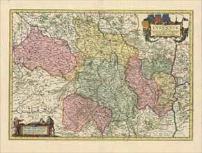 Map, Gouvernement general du Lyonnois, ou sont le Lyonnois, Auvergne, Bourbonnois, Beauiolois,
