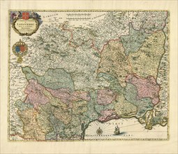 Map, Gouvernement general. de Langvedoc divise en ses vint deux diocesez, Frederick de Wit