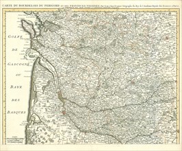 Map, Carte du Bourdelois du Perigord et des provinces voisines, Guillaume Delisle (1675-1726),