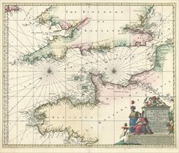 Map, Manica, Gallis La Manche, et Belgis Het Canaal, pars Oceani inter Angliam et Galliam, hujus