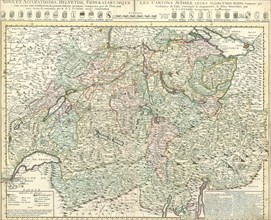 Map, Nova et accuratissima Helvetiae foederatarumque cum ea nec non subditarum regionum tabula =,