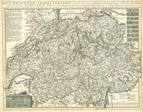 Map, Nova Helvetiae, foederatarumque cum eâ, nec non subditarum regionum tabula, ad usum