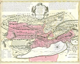 Map, Carte de la souveraineté de Neuchatel et Vallangin, David François de Merveilleux (1652-1712),