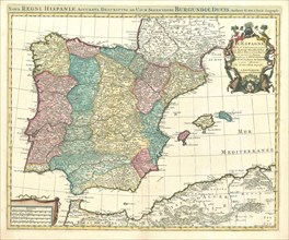 Map, L'Espagne dressée sur la description qui en a eté faite par Rodrigo Mendez Sylva et sur