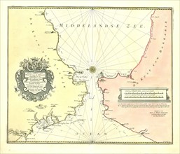 Map, Nieuwe paskaart vant Naauw van de Straat, H. Leynslager (1693-1768), Copperplate print