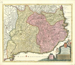 Map, Principatus Cataloniæ et comitatus Ruscinonis, et Cerretaniæ descriptio, Cornelis Danckerts II