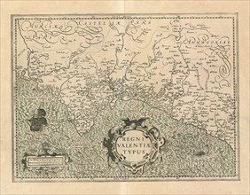 Map, Regni Valentiæ typus, Copperplate print