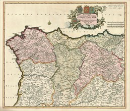 Map, Regnorum Castellæ veteris, Legionis, et Gallaeciae principatuumqBiscaiae, et Asturiarum,