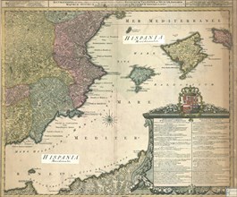 Map, Accuratissima et obres bellicas denuo revisa tabula regnorum, Valentiae et Murciae, insularum