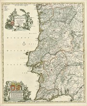 Map, Novissima regnorum Portugalliae et Algarbiae descriptio, Frederick de Wit (1610-1698),