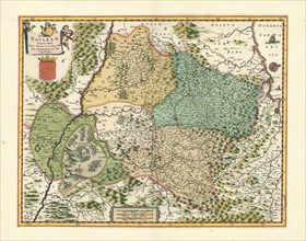 Map, Regni Navarrae accurata tabula, Copperplate print