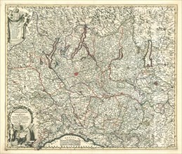 Map, Status et ducatus Mediolanensis et Parmensis, Carel Allard (1648-1709), Copperplate print