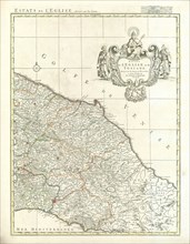 Map, Estats de l'Eglise et de Toscane, Nicolas Sanson (1600-1667), Copperplate print