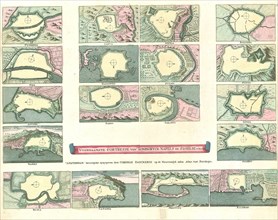 Map, D' Voornaamste fortresse vant koningryck Napels en Sisielie in Italie, Copperplate print