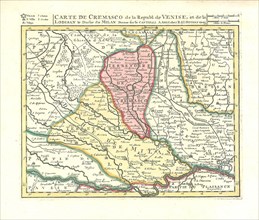 Map, Carte de Cremasco de la republ: de Venise, et de la Lodisan le duche de Milan, Giacomo