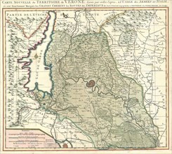 Map, Carte nouvelle du territoire de Verone, Guillaume Sanson (-1703), Copperplate print