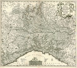 Map, Status reipublicae Genuensis status et ducatus Mediolanensis Parmensis et Montisferrati