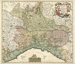 Map, Reipublicae Genuensis et ducatus mediolanensis Parmensis et Montisferrati, Frederick de Wit
