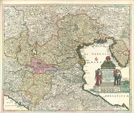 Map, Dominii Venetin Italia in partes accurate divisi ac statuum ducum Parmae, Mutinae, Mantuae et